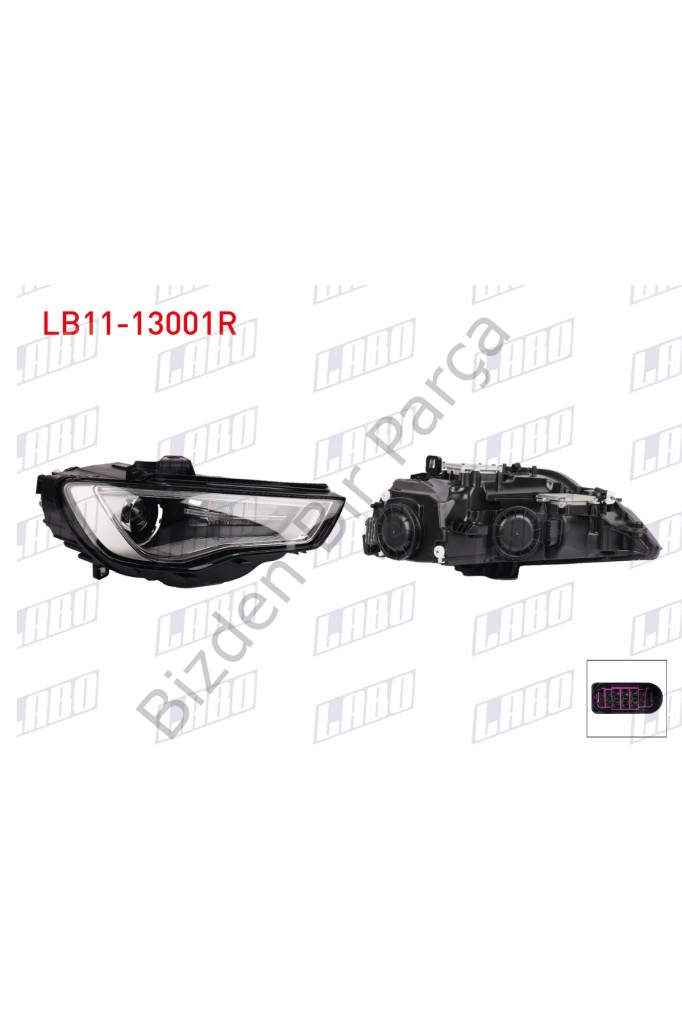 LABO FAR SAĞ XENON MERCEKLİ LEDLİ A3 2013-