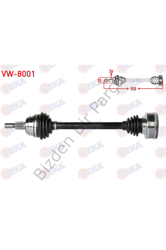 KOMPLE AKS SOL ON VOLKSWAGEN GOLF IV (1J1) 1.6i UZ